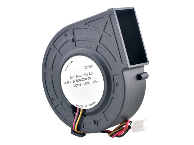 BCB0812VN-00 80mm blower (80x80x26mm), DC12V 1.80A 3-pin 10500rpm centrifugal blower, suitable for dust collectors and boilers.