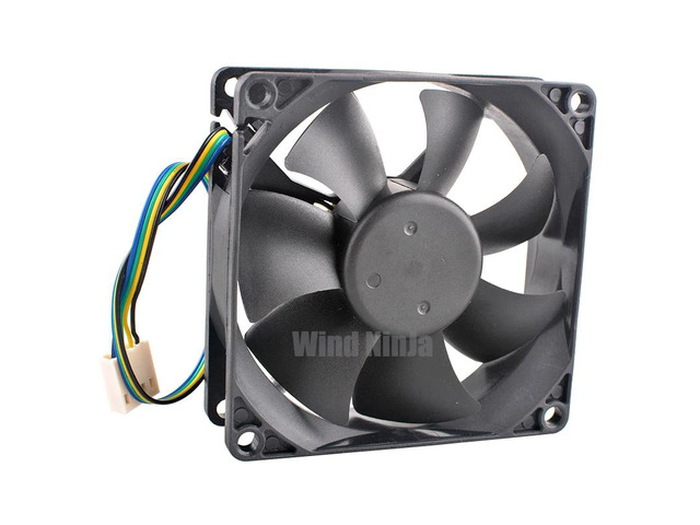 F128025SU 8cm Cooling Fan 80mm 80x80x25mm DC12V 0.40A 4pin 4400rpm for Server Computer Chassis CPU Cooling System