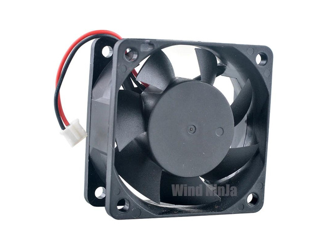 F126025SL 6cm x 60mm x 25mm DC12V 0.12A 2-pin Silent Cooling Fan, Suitable for Charger Power Supplies - 60mm Size - DC Voltage - Two Pins