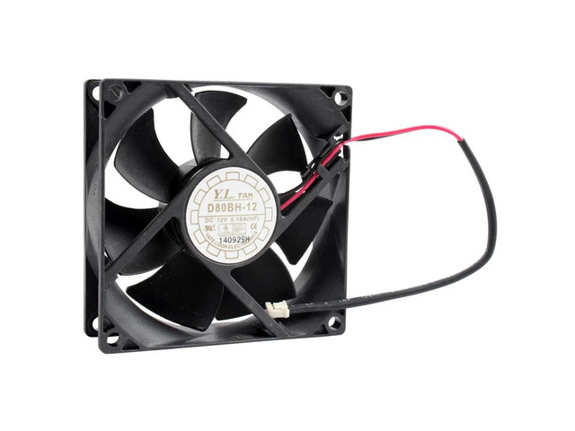 D80BH-12 8cm 80mm Fan (80x80x25mm), DC12V 0.18A 2pin, Computer Case Power Supply Cooling Fan