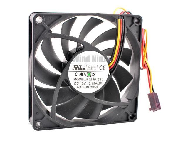 R128015BL 8cm 80mm fan 80x80x15mm 8015 DC12V 0.19A 3pin Dual ball bearing cooling fan for chassis CPU