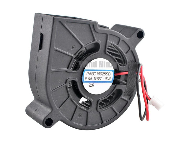PABD16025SB 6cm (60mm) Blower 60x60x25mm DC12V 0.50A 2-pin 11000rpm High-Speed Centrifugal Cooling Fan for Printers