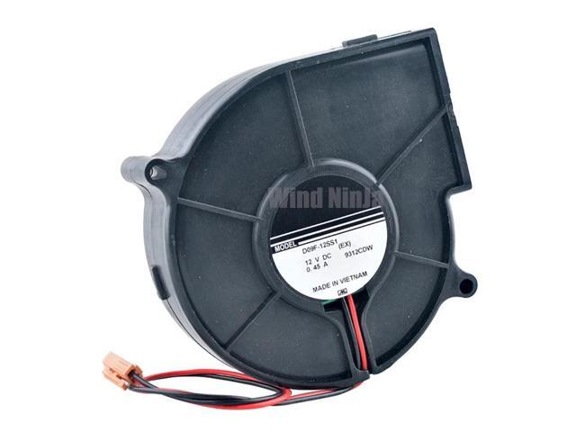 D09F-12SS1 93x93x30mm Blower DC12V 0.45A 2-pin centrifugal turbine blower cooling fan, suitable for copiers and projectors.