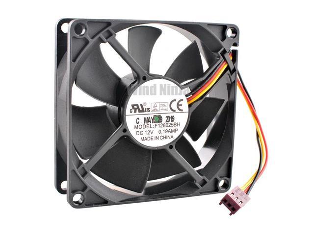 F128025BH 8cm 80mm Fan (80x80x25mm), DC12V 0.19A 2800rpm, Dual Ball Bearing CPU Cooling Fan for PC Cases