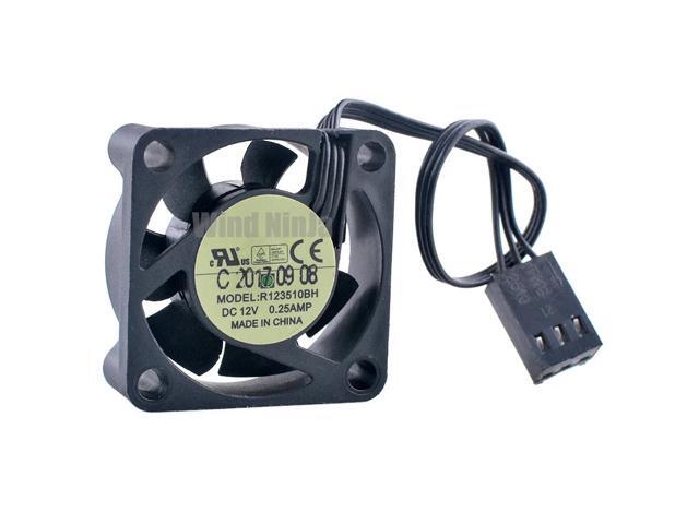 R123510BH 3cm 30mm Fan 3010 30x30x10mm DC12V 0.25A Dual Ball Bearing Silent Cooling Fan, Suitable for Microcomputer CPUs