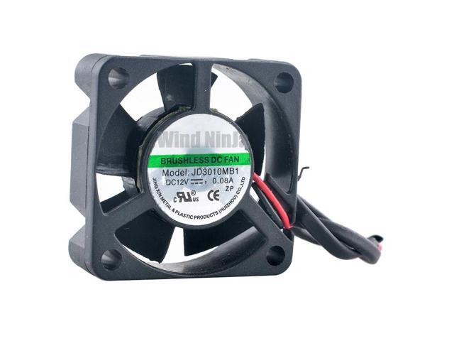 JD3010MB1 3cm 30mm Fan (30x30x10mm), DC12V 0.08A 6000rpm, Dual Ball Bearing Miniature Cooling Fan, suitable for power supply routers.