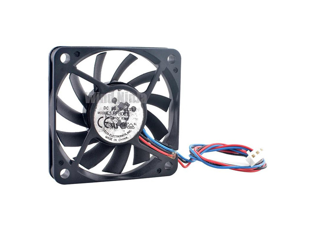 EFB0612HA 6cm 60mm Fan (60x60x10mm), DC12V 0.18A 3-pin Dual Ball Bearing High-Speed Cooling Fan, suitable for computer cases, CPUs, and power...