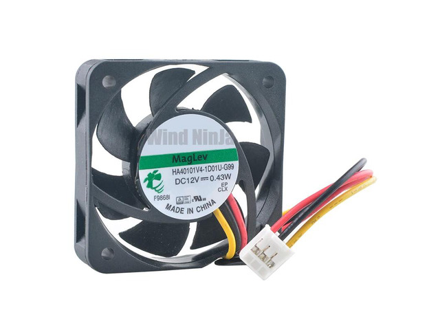 HA40101V4-1D01U-G99 4cm x 40mm x 10mm DC12V 0.43W 3-pin Silent Printer Power Supply Cooling Fan