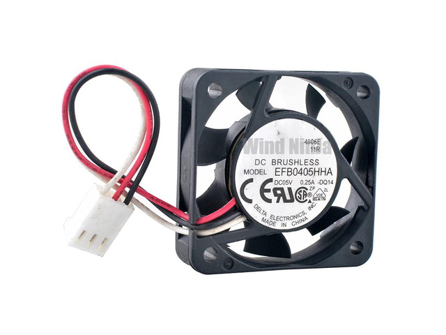 EFB0405HHA 4cm 40mm Fan (40x40x10mm), DC5V 0.25A 3-pin 7000rpm, High-speed cooling fan for printer power supply.