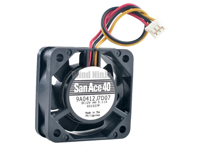 4cm (40mm) Cooling Fan, 40x40x15mm, DC12V, 0.11A, 3-pin dual ball bearing fan, suitable for power supply 9A0412J7D07.