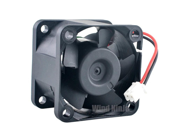 DXL1204UBNP(D) Dual Ball Bearing Cooling Fan, 4cm x 40mm, DC12V 0.45A, 2-pin, suitable for 1U/2U server power supplies, 40x40x28mm.