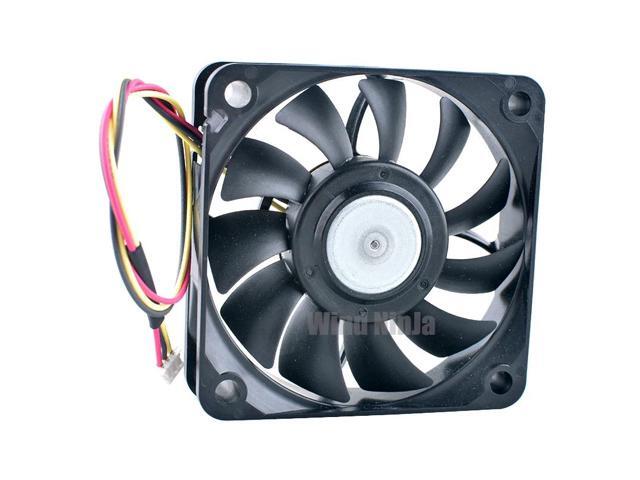 6cm (60mm) Cooling Fan U60R12MGCB-52J24 Y0242054C DC12V 0.16A 3-pin, for projector chassis CPU - Dimensions: 60x60x15mm