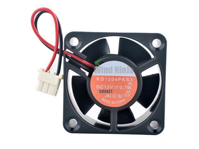 KD1204PKS3 4cm diameter 40mm fan (40x40x20mm), DC12V 0.7W 2-pin silent cooling exhaust fan, suitable for power supplies.