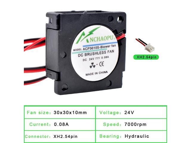 ACP3010S 3cm (30mm) Miniature Centrifugal Fan, 30x30x10mm DC24V Cooling Fan, Suitable for Projectors and Printers - Low Noise, High Efficiency