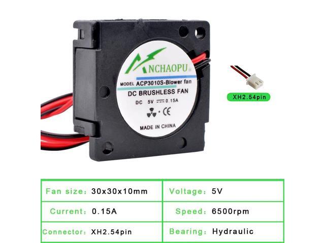 ACP3010S 3cm (30mm) Miniature Centrifugal Fan, 30x30x10mm DC5V Cooling Fan, Suitable for Projectors and Printers - Low Noise, High Efficiency