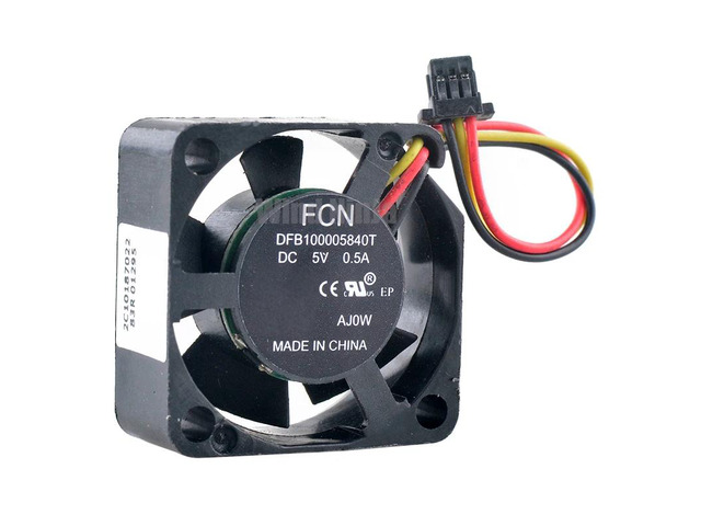 DFB100005840T 2.5cm 25mm Fan (25x25x10mm), DC5V 0.50A 3-pin High-Speed Miniature Cooling Fan, Suitable for Raspberry Pi Printers