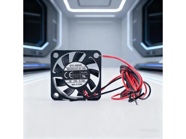 (10pcs) 2-Pin Micro Cooling Fan EFS-04D24L 4cm X 40mm 40x40x10mm DC24V 0.10A 8000rpm Compact Size for Power Inverters Printers