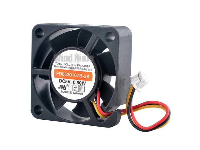 FD0530107B-2A 3cm (30mm) Miniature Cooling Fan, 30x30x10mm, DC5V, 0.50W, 3-pin ball bearing, suitable for motherboards and projectors.