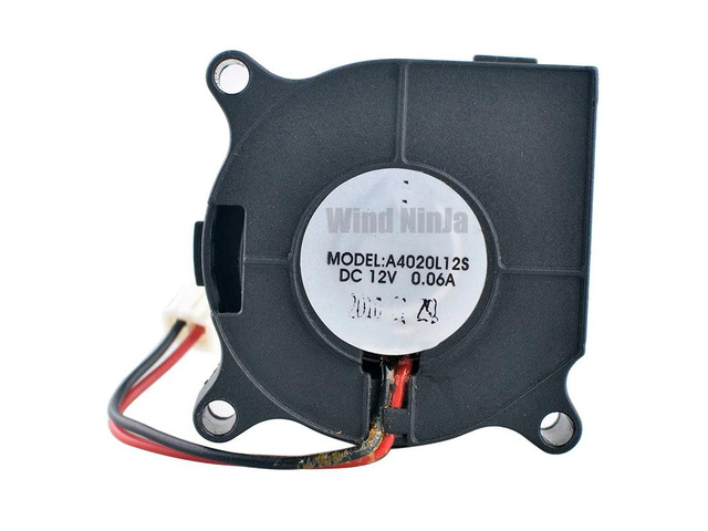 A4020L12S 4cm diameter 40mm blower (40x40x20mm), DC12V 0.06A 2-pin centrifugal cooling fan, suitable for humidifiers and air purifiers.