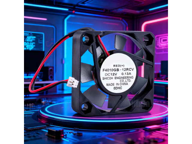 F4010GB-12RCV Metal Blade Cooling Fan, 4cm x 40mm x 40x10mm, DC12V 0.13A, Low Noise Fan, Suitable for Power Routers