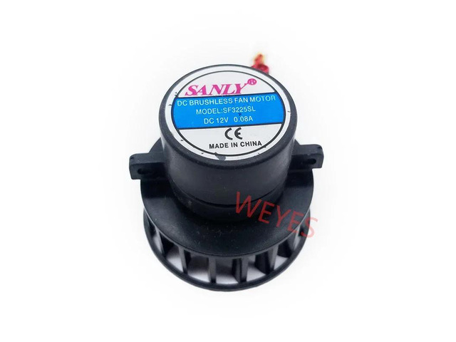 Suitable for the cooling fan of the SF3225SL ultrasonic humidifier, DC 12V, 0.08A, two wires.