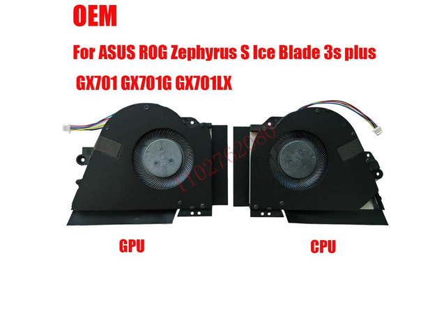CPU+GPU cooling fans for S Ice Blade 3s Plus GX701 GX701G GX701LX series 12V laptops