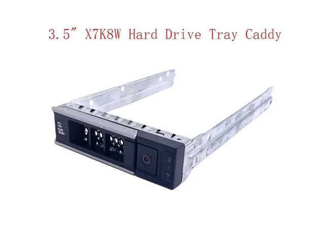 3.5-inch X7K8W hard drive bay, compatible with 14th generation PowerEdge R640, R740, R740xd, and R940 servers, supporting SAS and SATA hard drives.