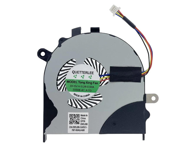 CPU cooling fan (model: 0DW2RJ) suitable for 13-7347 7348 7353 7352 7359 and 15 7000 7558 7568 series CPUs.