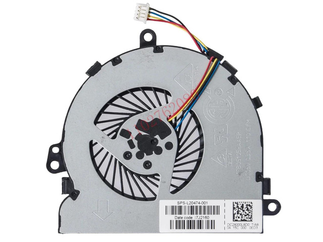 Replacement cooling fan DFS470805CLOT for 15-DA, 15-DR, 15-DX, 15-DB, 15Q-DX, 15T-DS, 250, G7, 255, G7, 256, and G7 series.
