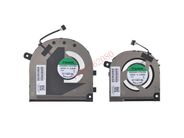 CPU cooling fans for 2-in-1 laptops, models include 15-ew and 15-ey, with part numbers N09634-001, EG50060S1-C610-S9A and N09635-001,...