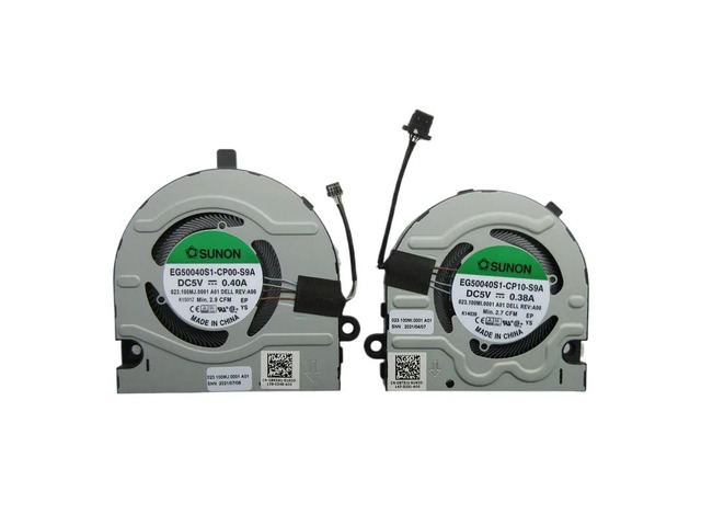 CPU and GPU cooling fans for laptops with 13 5310 EG50040S1-CP10/CP00-S9A 023.100MJ/I.0001 06T5J2 0XKD91.