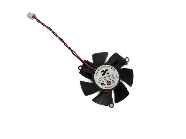 45mm diameter, 3-pin FS1250-S2053A, 0.19A current, GPU VGA cooler, graphics card fan, suitable for GT 1030 low-profile 2G graphics cards.