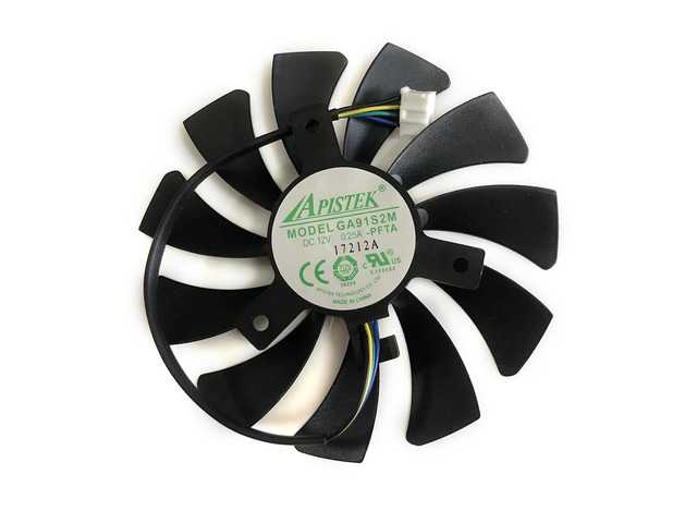85mm, DIY GA91S2M GPU cooler, graphics card fan, suitable for Sapphire RX560 RX550 2G D5, PowerColor RX 560/550 R7 350/240.