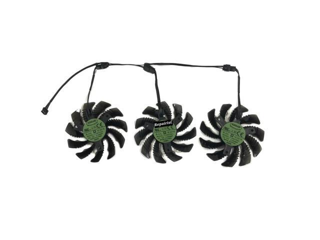 75mm, GPU cooler/graphics card fan, suitable for GTX 1660 Ti 6G and RTX 2060 SUPER OC 8G, can replace T128010SU