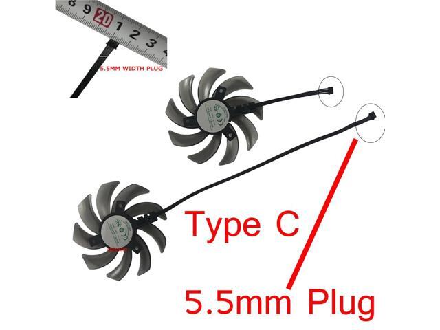 GA91S2U graphics card fan/GPU cooler (2 x 5.5mm connectors), compatible with RTX 2080, 2070, and 2060 GamingPro.