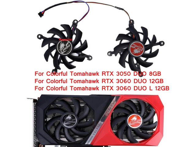 Graphics card fan, graphics card cooler, suitable for Tomahawk 3060 DUO L 12GB 3050 8G
