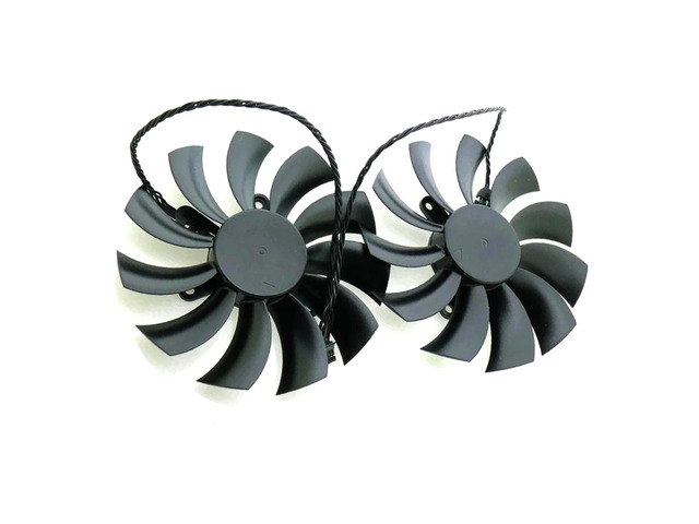 2 x 4-pin 95mm PLD10015B12H VGA graphics card cooler fans, suitable for GeForce GTX 1080/1070Ti/1070 graphics card replacement fans.