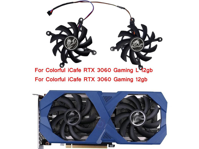 Graphics card fan, graphics card cooler, suitable for iCafe RTX 3060 L 12GB.