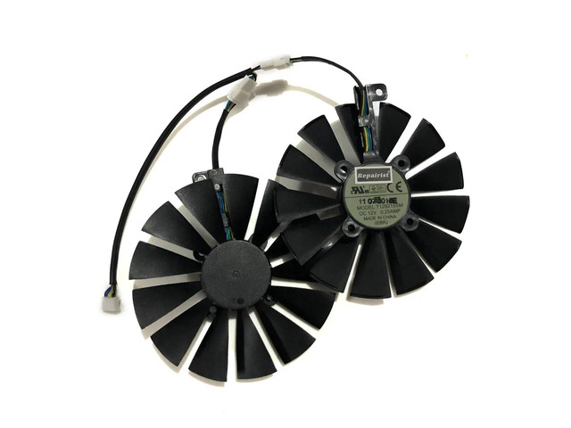 2 pieces/set, T129215SM, graphics card fan, suitable for POSEIDON GTX 1080 TI, CERBERUS GTX 1070 TI A8G, GTX 1050 ti 4G GAMING