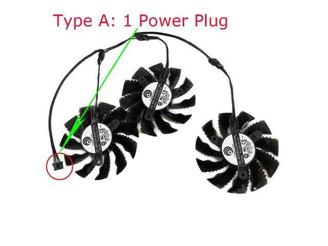 (1 Set PLA09215 type A) Graphics card cooler/fan for RTX 3070 RTX3070 OC Rev. 2.0 GV-N3070OC, model PLA09215S12H, size 82 mm.