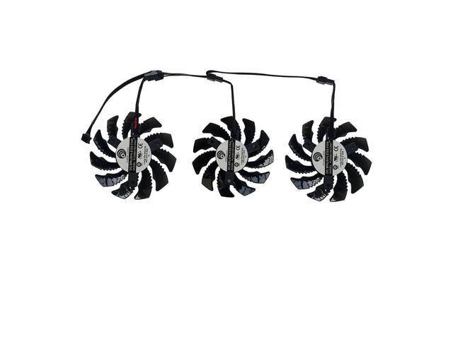 GPU graphics card fan, 1 power connector PLD0801, 3 units/set, compatible with RTX 3060 Ti and RTX 3060 OC.