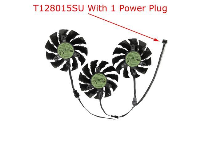 (1 set of T128015 Type A) Graphics card cooler/fan for RTX 3070 RTX3070 OC Rev. 2.0 GV-N3070OC, model PLA09215S12H, size 82 mm.