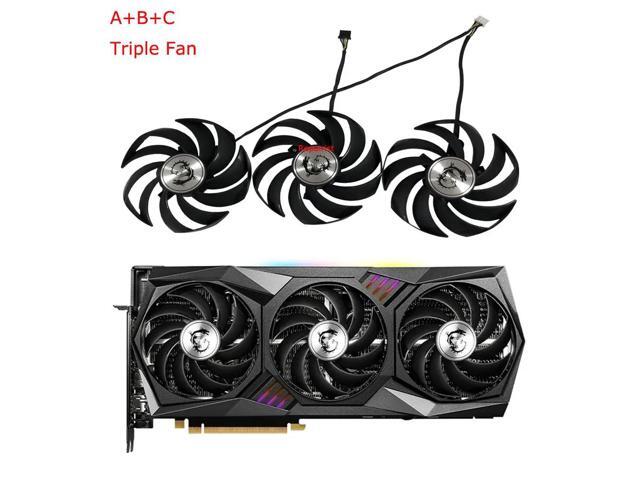 PLD09210B12HH, PLD09210S12HH, VGA cooler, graphics card fan, suitable for RTX 3070 3080 3090 TRIO SUPRIM-X 8G graphics card cooler (three fans)