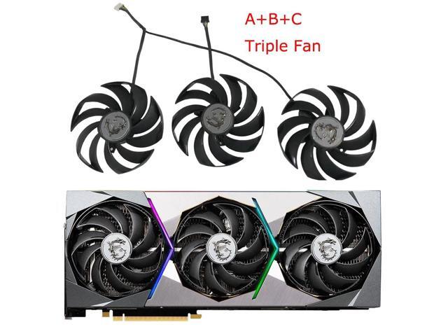 One set of three VGA GPU coolers for RTX 3080 SUPRIM X 10G, RTX 3080 3090 3090 Ti 24g, GPU cooling, PLD10010B12HH.