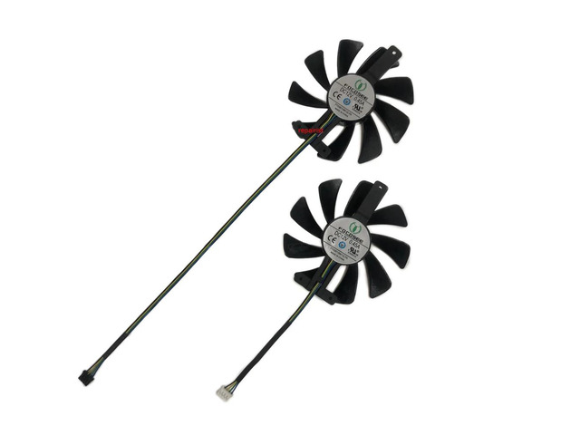 Two FY09015M12LPA fans per set, suitable for GeForce RTX 2080 Ti 11GB dual-fan graphics cards and RTX 2070 Super dual-fan graphics cards.