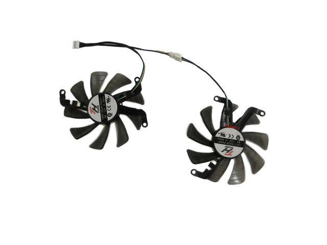 2 x TH9215S2H 1-plug graphics card fans, compatible with RTX 3050 Ghost, RTX 3060 Ti OC V1, and RTX 2060 SUPER.
