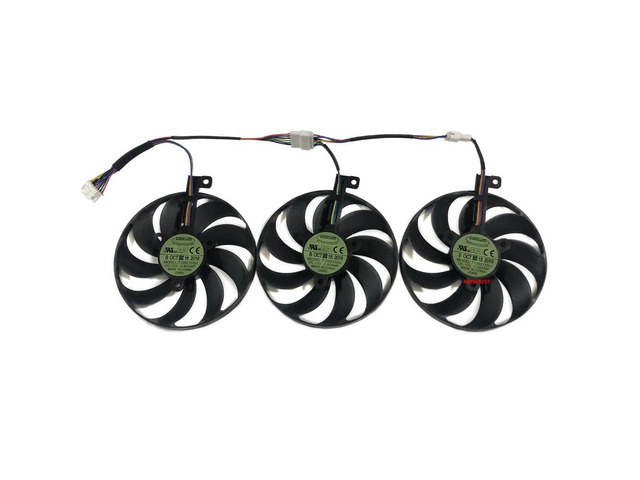 3-piece set, T129215SU, graphics card fan, suitable for RX 5700, RTX 2080 Ti, RTX 2080S OC 8G gaming graphics cards.