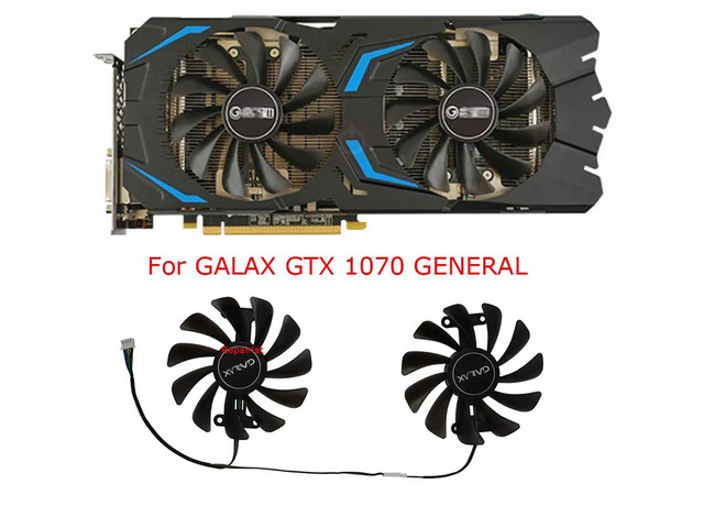 Graphics card cooler, graphics card fan, 2 units/set, compatible with GTX 1080 EXOC-SNPR white, compatible with GTX 1070 EXOC-SNPR white 1070...