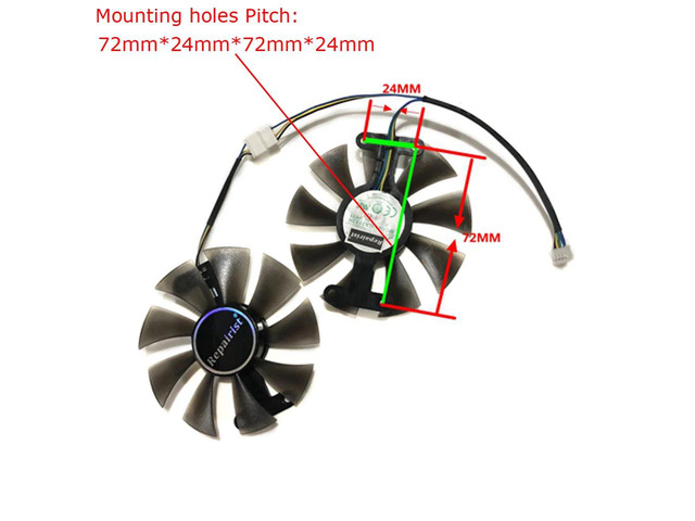 Graphics card fan, GA91S2H, can replace FL8015 12VB, 2 units/set, GPU cooler, suitable for SJS SE JI SHI RX580 RX 580 8GB 2048SP gaming graphics...