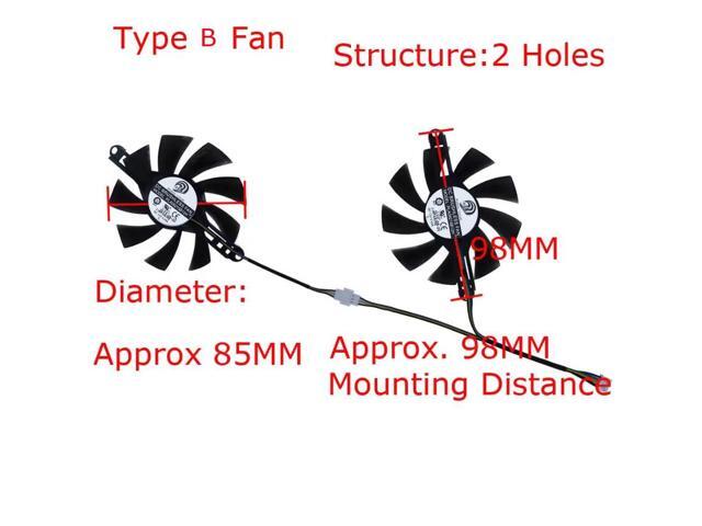 Graphics card cooler, GPU fan, suitable for laptop RTX 3060M 6GB GPU, also suitable for 3070M 8G chipset, 2 units/set, PLA09215B12H, 98mm mounting...